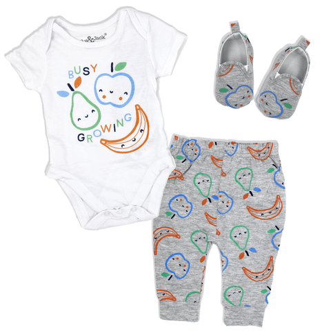 Ensemble cadeau 3 pièces unisexe bebe cache-couche pantalon chaussure Boutique Petite Canaille