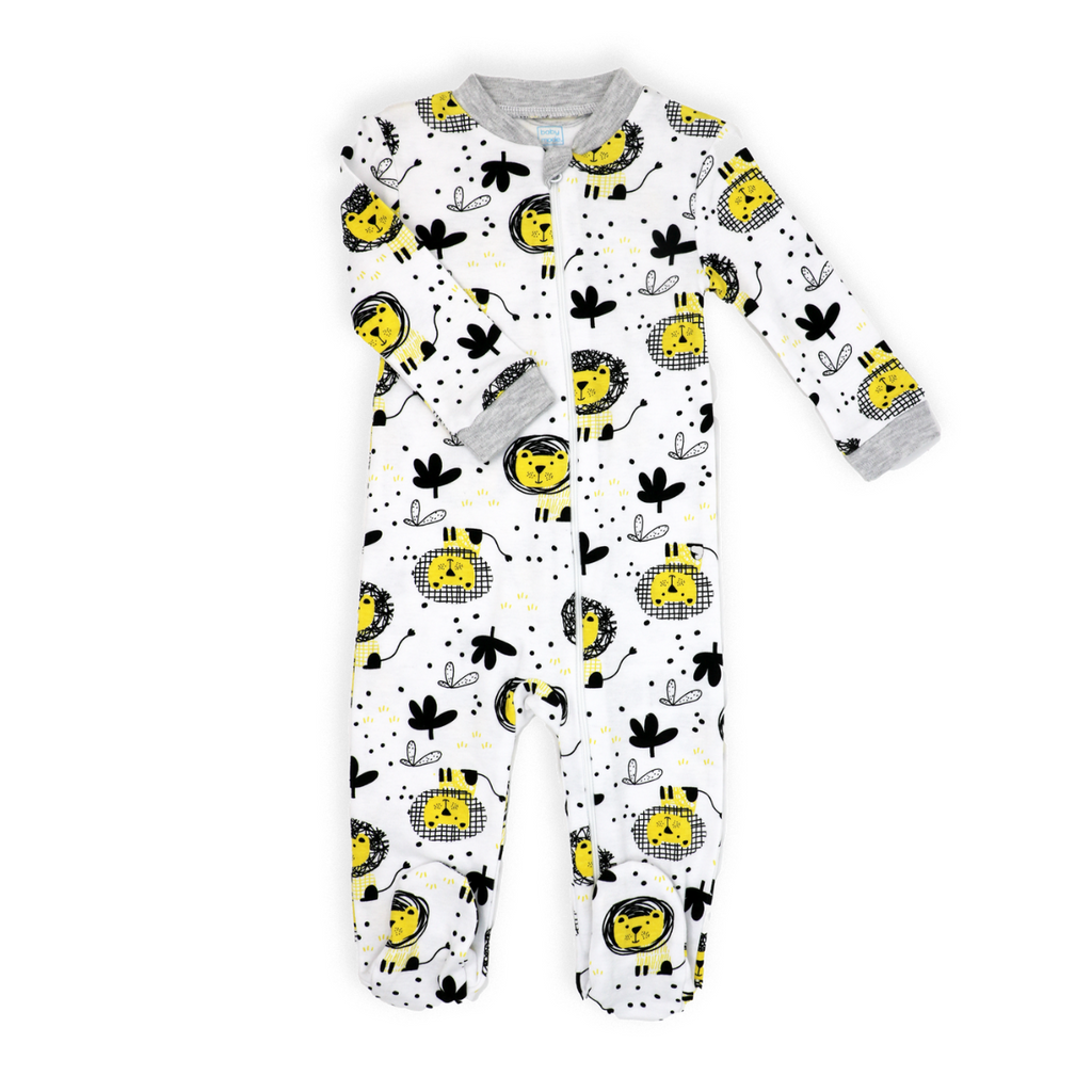 Pyjama lions a zip pour bebe