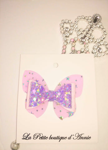 La Petite boutique d'Annie - Élastique papillon mauve