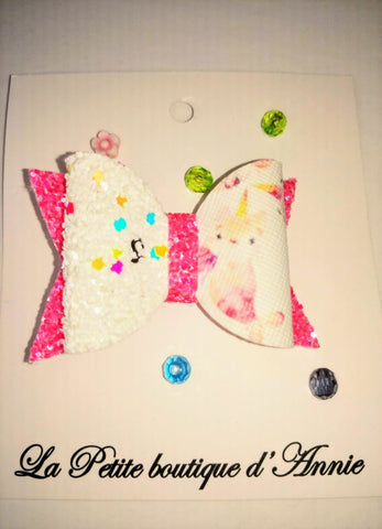 La Petite boutique d'Annie - Barrette chat sirène licorne et paillettes