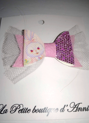 La Petite boutique d'Annie - Barrette lapin et paillettes