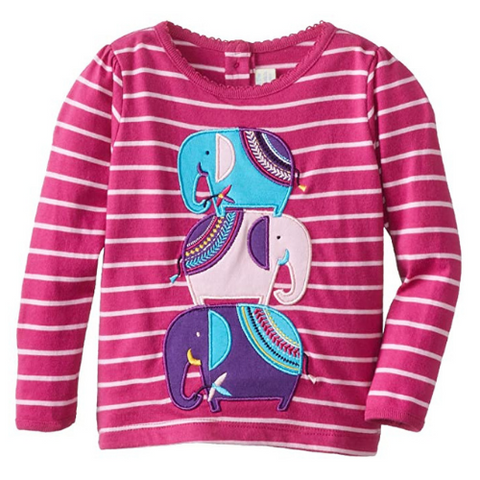 Jojo maman bebe chandail manche longue elephant bebe fille boutique petite canaille