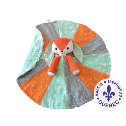 Doudou lapin faite à la main au Québec par Créations Camomille Boutique Petite Canaille