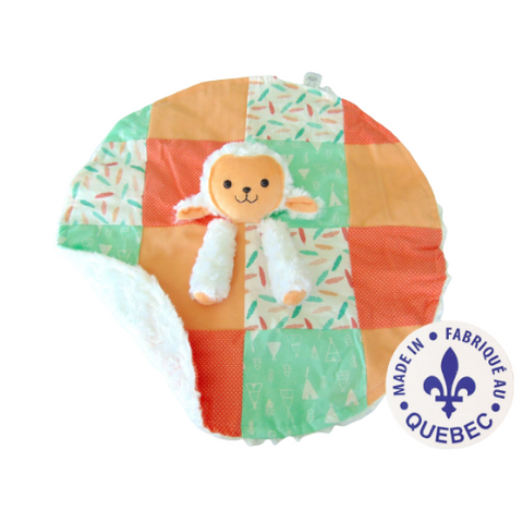 Doudou mouton faite à la main au Québec par Créations Camomille Boutique Petite Canaille