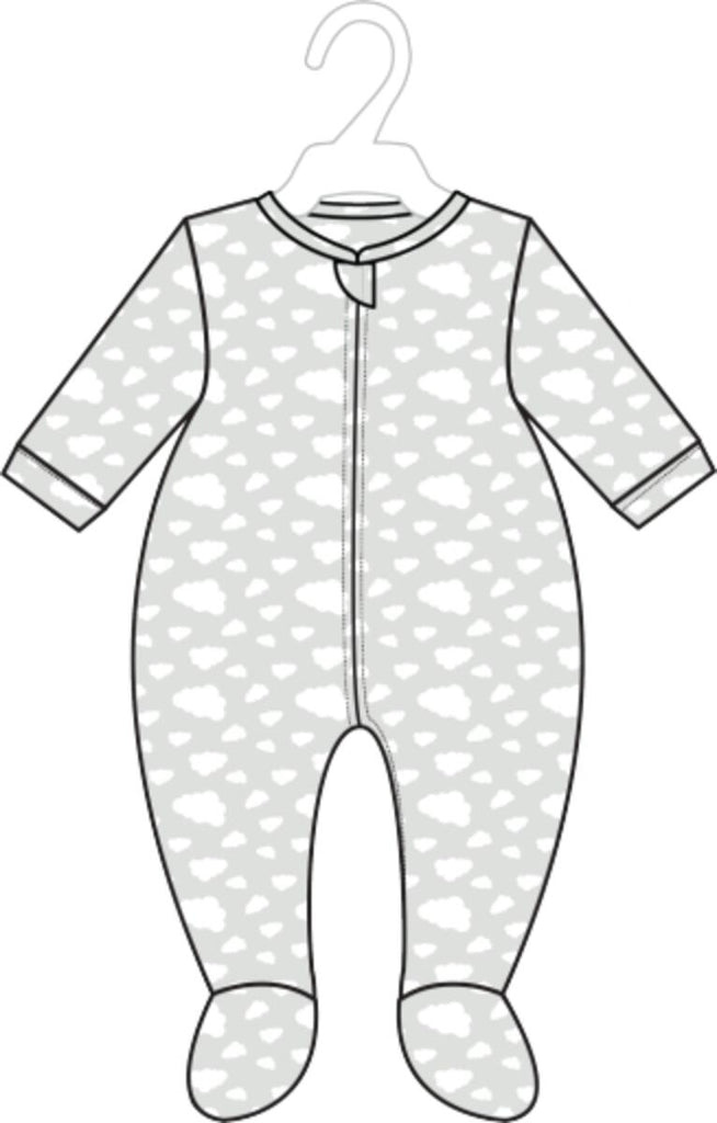 Pyjama bébé imprimé carreaux et col Hanabira