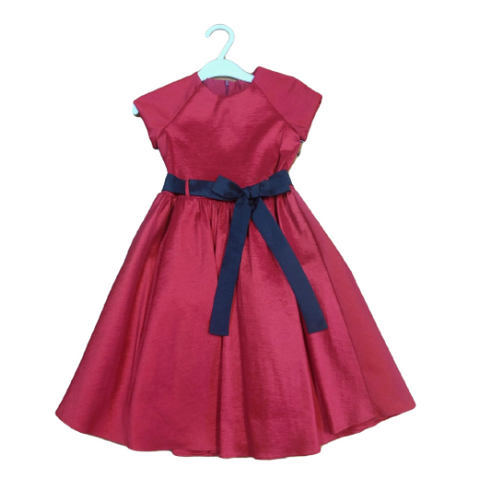 Robe en satin rouge pour fille Boutique Petite Canaille