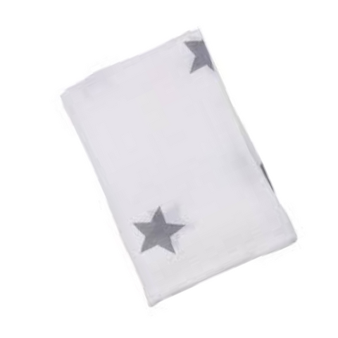 Couverture en mousseline pour bébé à motifs d'étoiles grises Boutique Peitie Canaille
