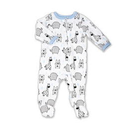 Pyjama bebe unisexe a zip animaux cadeau baby shower Boutique Petite Canaille