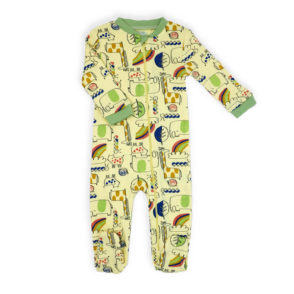 Pyjama a zip jaune bebe unisexe cadeau Boutique Petite Canaille