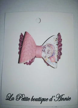 La Petite boutique d'Annie - Barrette licorne et ailes roses