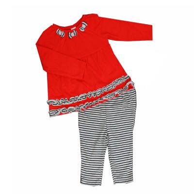 Baby Mode Fall - Two Pieces Set Bows N Stripe