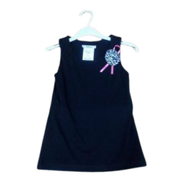 Camisole noire avec soutien gorge intégré pour fille Boutique Petite Canaille