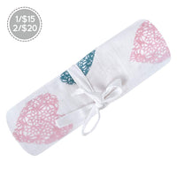 Perlimpinpin - Couverture en mousseline coeurs