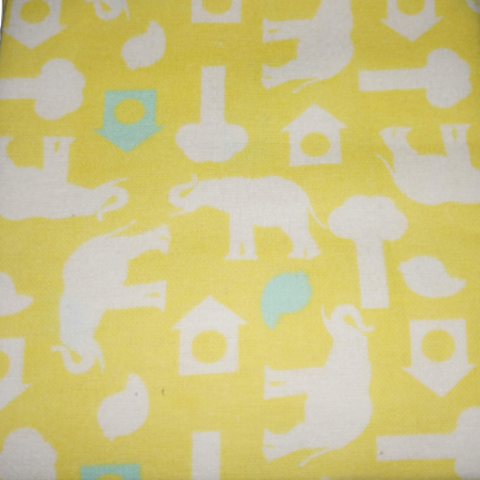 couverture bébé à motifs d'éléphants jaune Boutique Petite Canaille